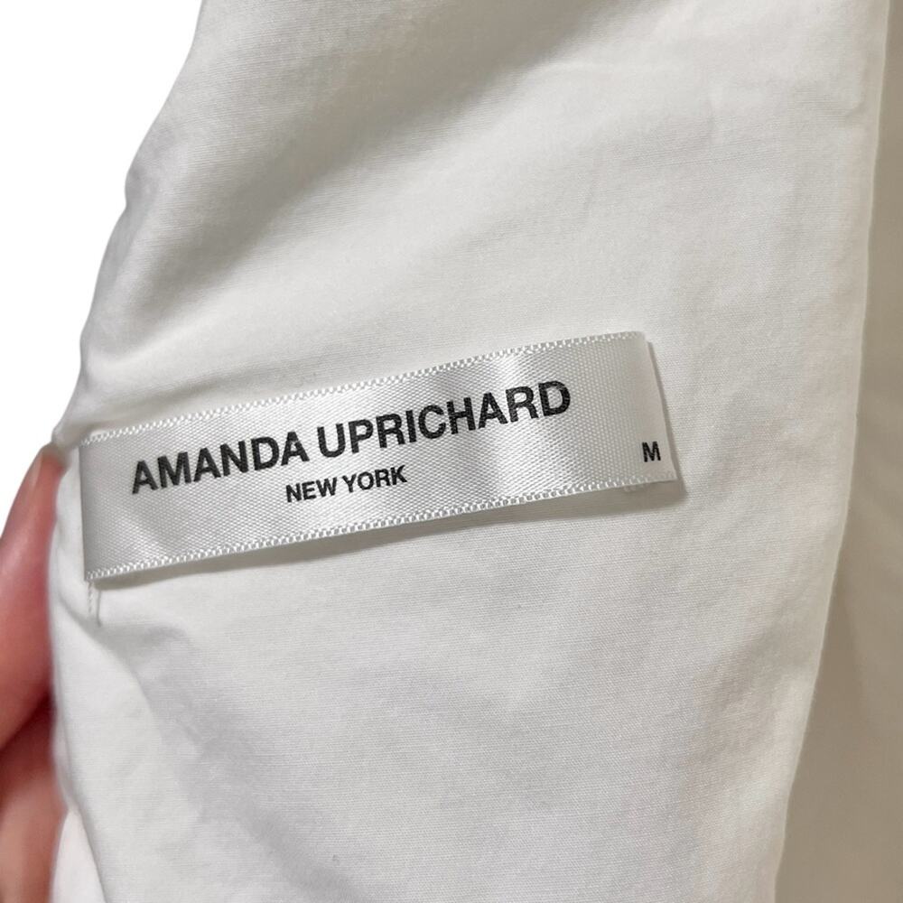 Amanda Uprichard Vanderbilt Ruffled One-Shoulder Mini Dress M White Bridal - Picture 3 of 8